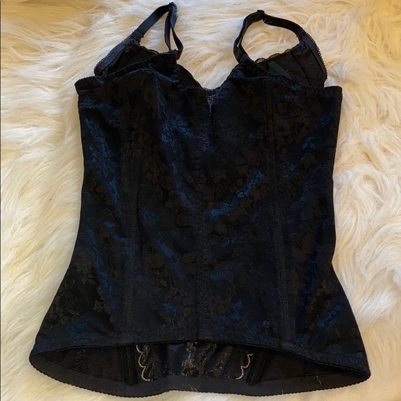 Black Bustier with front gold trim - Picture 2 of 3